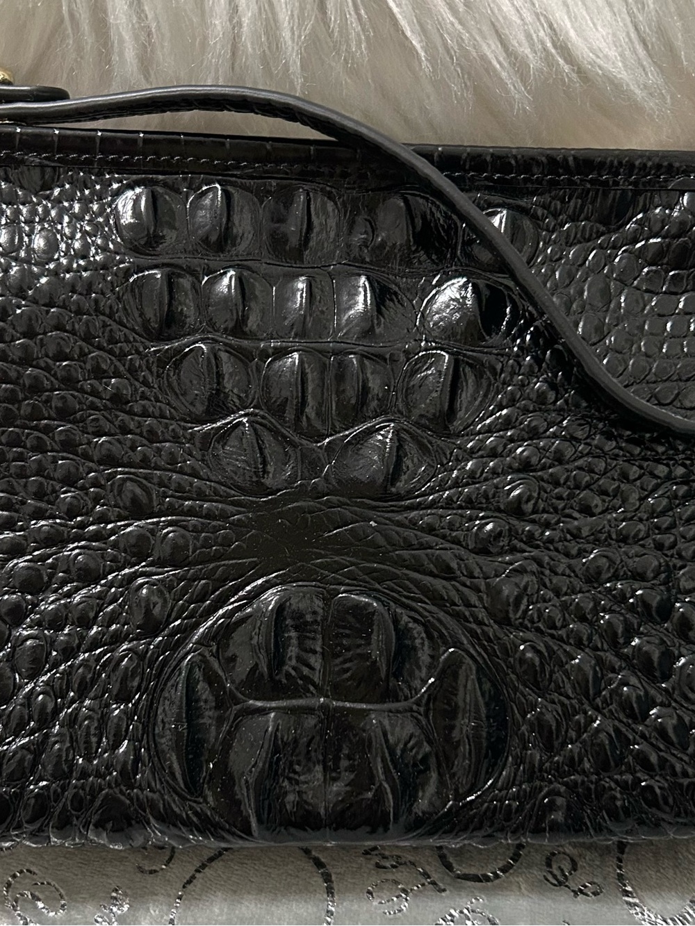 NWT BRAHMIN Small Melbourne Lorelei, Small Croc Shoulder Bag with Gold Hardware - Picture 4 of 11